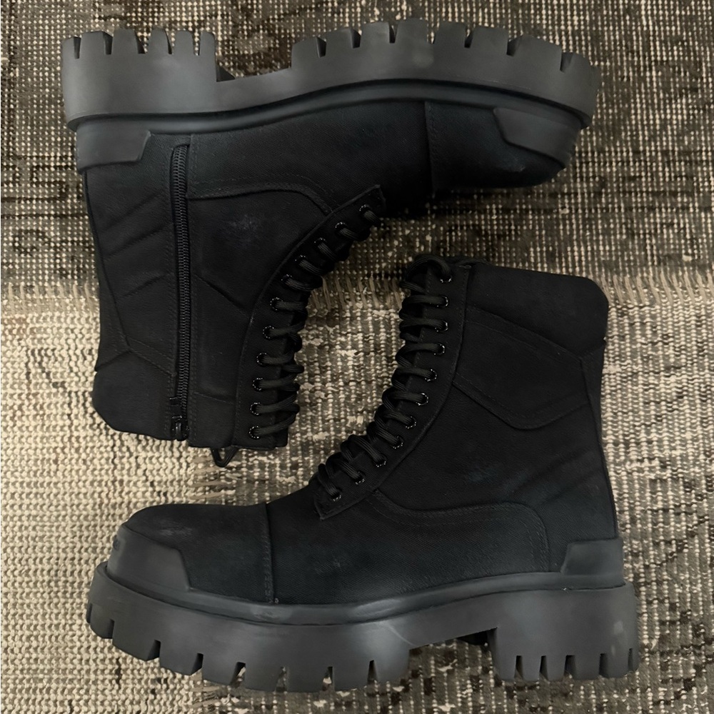 Black Balenci Strike Boots